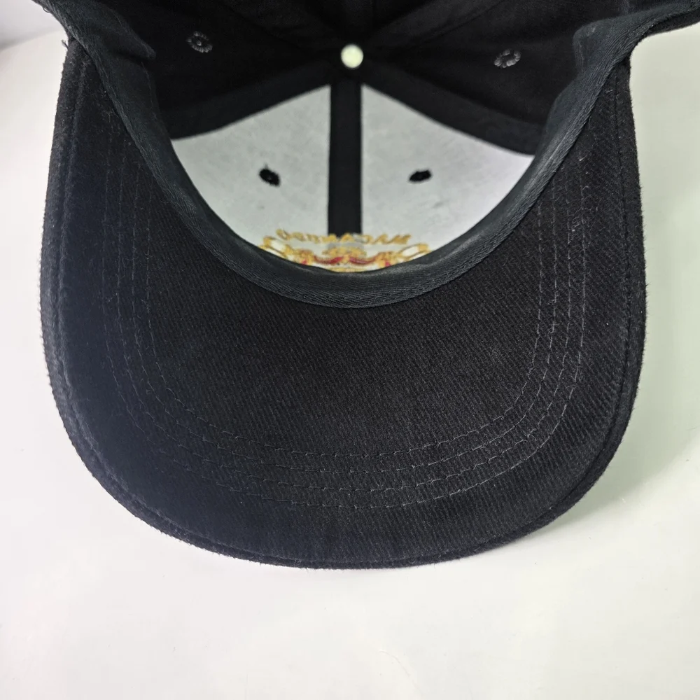 Vintage Macanudo Cigars Black High Quality Adjustable Strapback Hat.